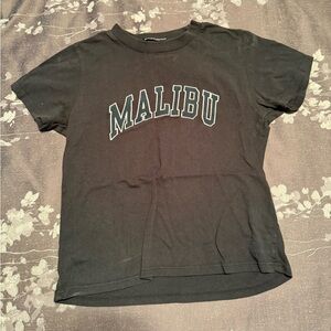 Brandy Melville Black “Malibu” T-Shirt One Size